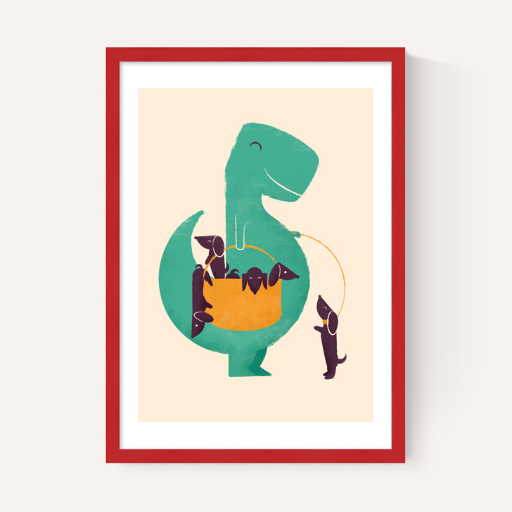 T-Rex and his Basketful of Wiener Dogs