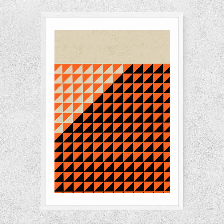 Tri Graphic Narrow White Frame