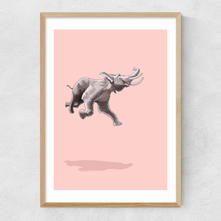 Like a Bird - Float by Jason Ratliff Narrow Oak Frame