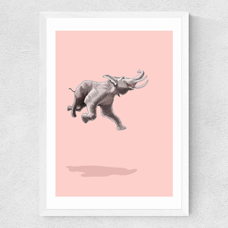Like a Bird - Float by Jason Ratliff Medium White Frame