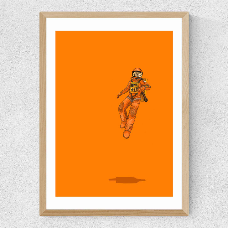 Out in Space - Float by Jason Ratliff Medium Oak Frame