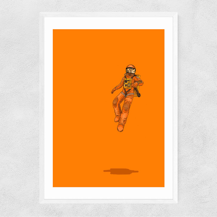 Out in Space - Float by Jason Ratliff Narrow White Frame