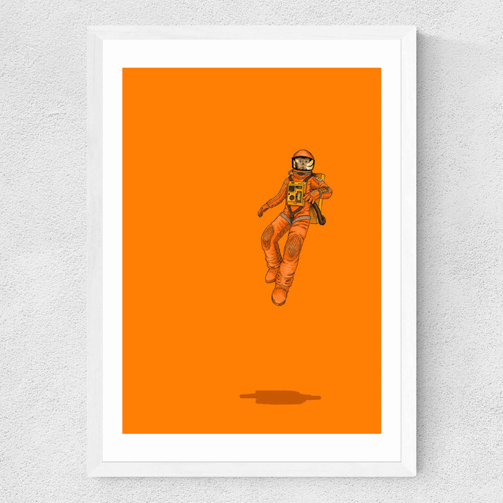 Out in Space - Float by Jason Ratliff Medium White Frame
