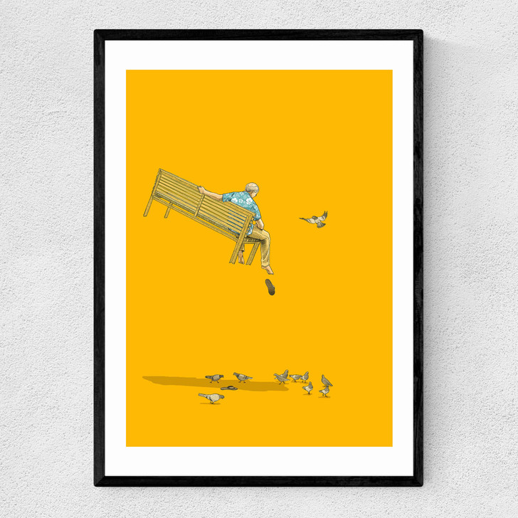 With the Pidgeons - Float by Jason Ratliff Narrow Black Frame