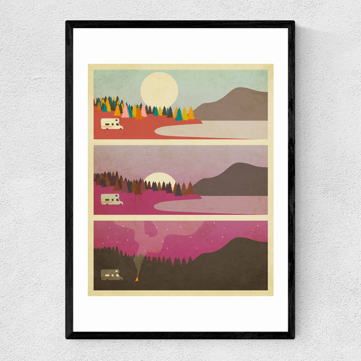 Campfire by Jazzberry Blue Narrow Black Frame