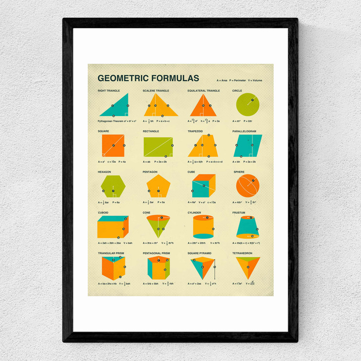 Geometric Formulas by Jazzberry Blue Medium Black Frame