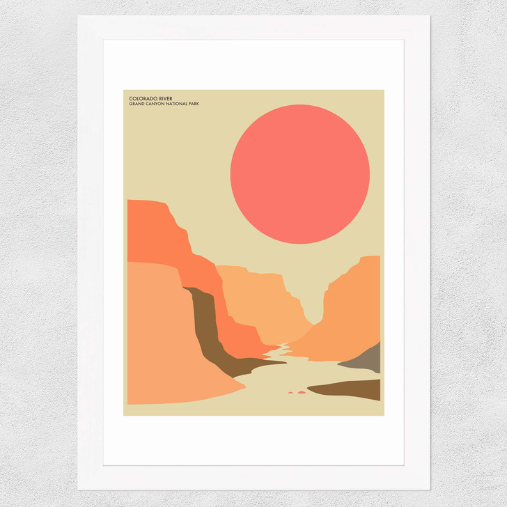 Grand Canyon by Jazzberry Blue Wide White Frame Grand Canyon by Jazzberry Blue Wide White Frame