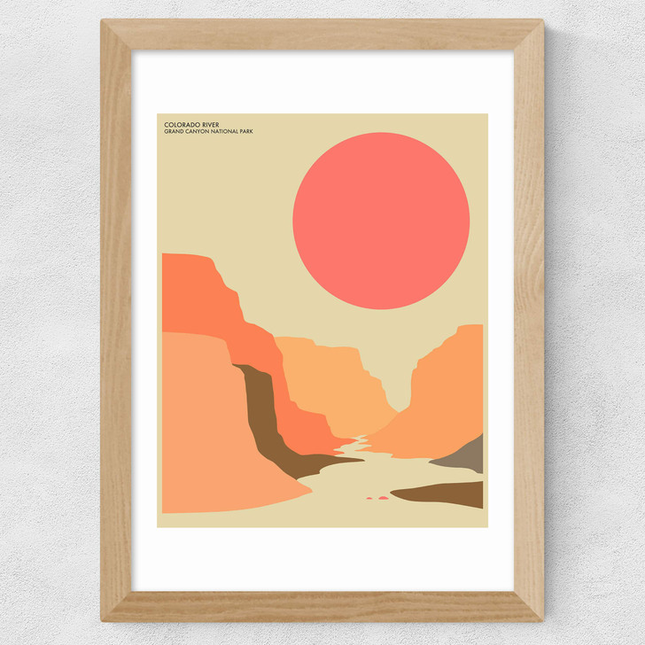 Grand Canyon by Jazzberry Blue Wide Oak Frame