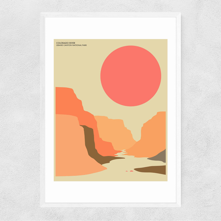 Grand Canyon by Jazzberry Blue Narrow White Frame
