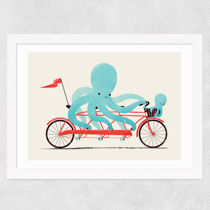 My Red Bike Wide White Frame