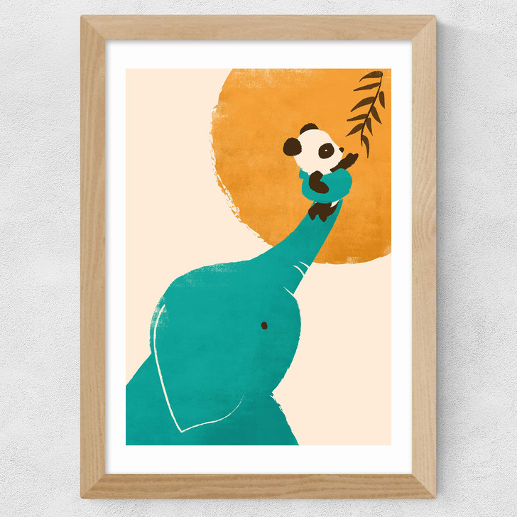 Panda's Little Helper Wide Oak Frame Panda's Little Helper Wide Oak Frame