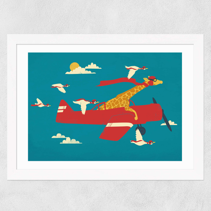 Red Barons Wide White Frame