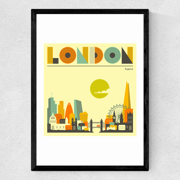 London, England by Jazzberry Blue Medium Black Frame