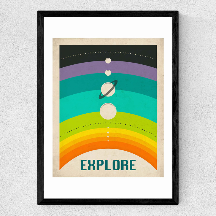 Explore Rainbow Medium Black Frame