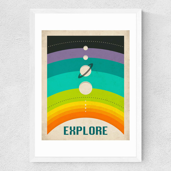 Explore Rainbow Medium White Frame