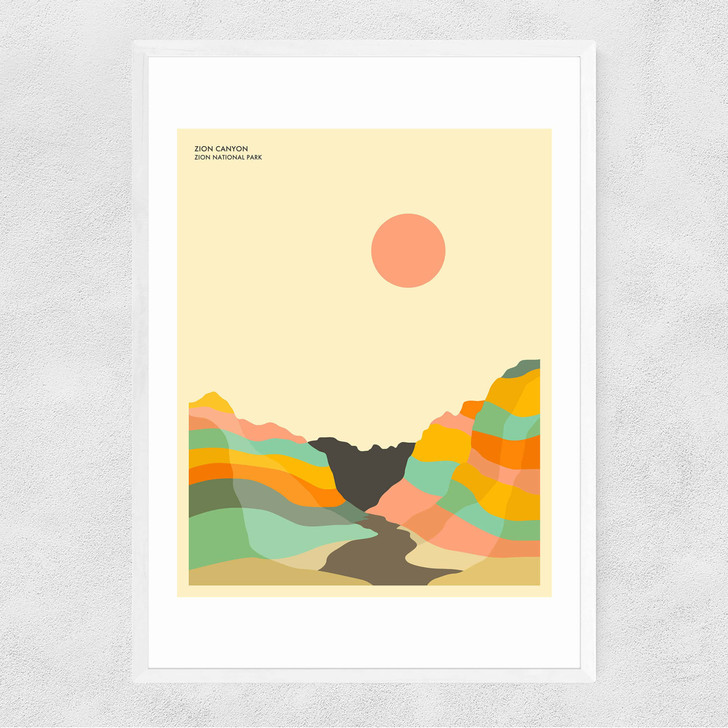 Zion by Jazzberry Blue Narrow White Frame Zion by Jazzberry Blue Narrow White Frame