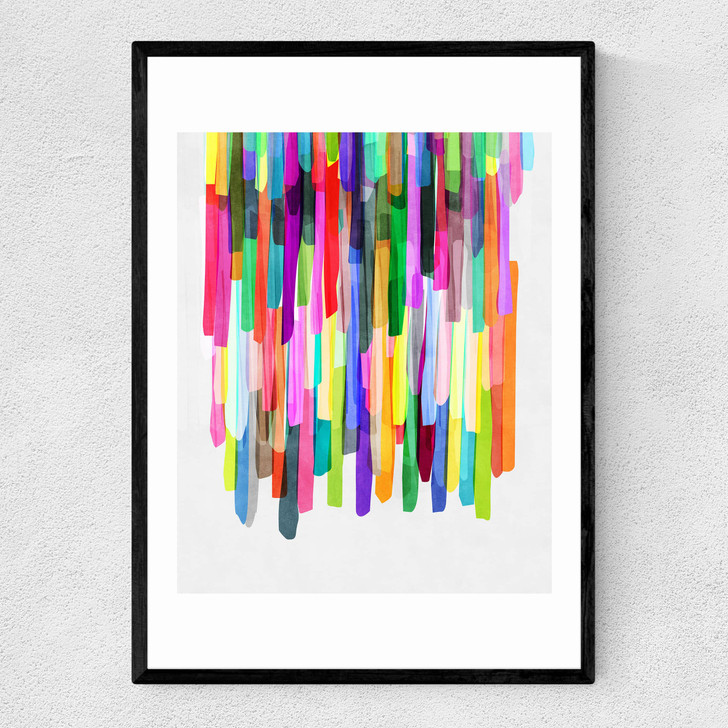 Colourful Stripes 4 Narrow Black Frame Colourful Stripes 4 Narrow Black Frame