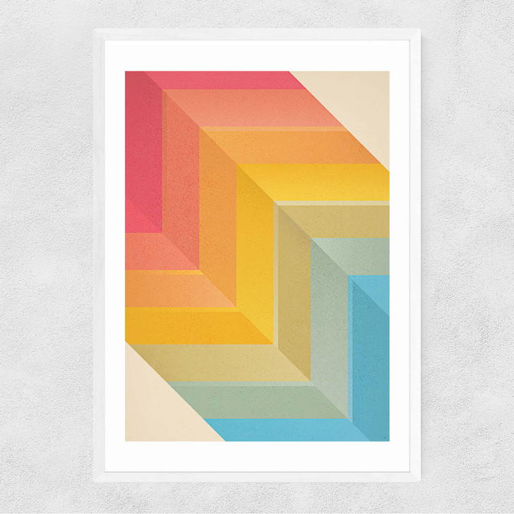 Back and Forth Narrow White Frame Back and Forth Narrow White Frame