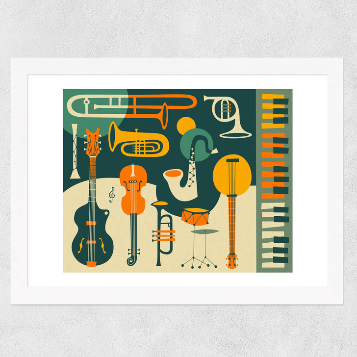 All That Jazz Wide White Frame All That Jazz Wide White Frame