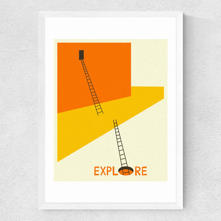 Explore New Medium White Frame Explore New Medium White Frame
