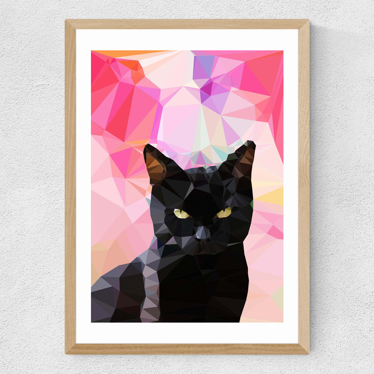 Oak Cat Medium Oak Frame