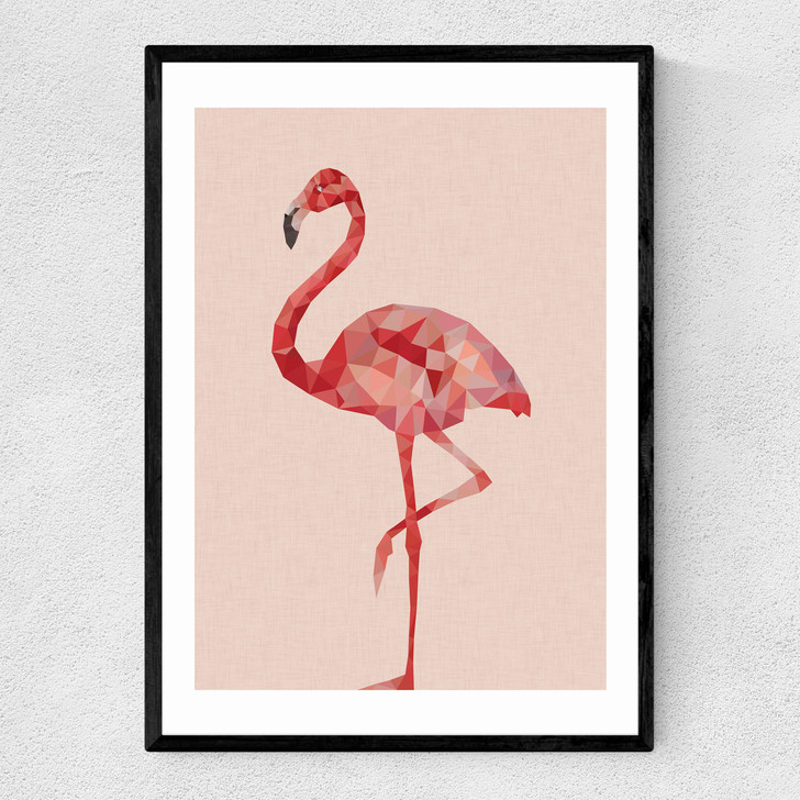 Flamingo by Studio Cockatoo Narrow Black Frame Flamingo by Studio Cockatoo Narrow Black Frame