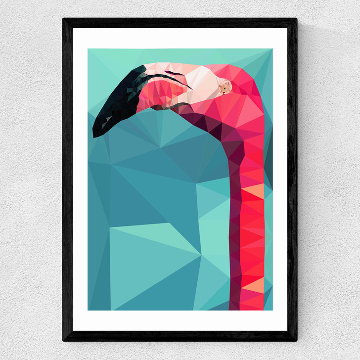 Flamingo Head Medium Black Frame Flamingo Head Medium Black Frame