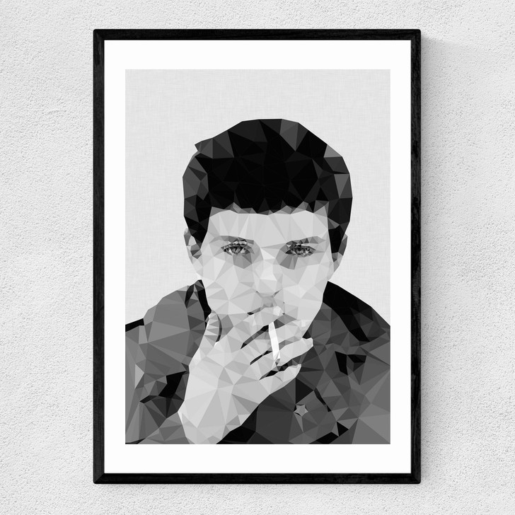 Ian Narrow Black Frame