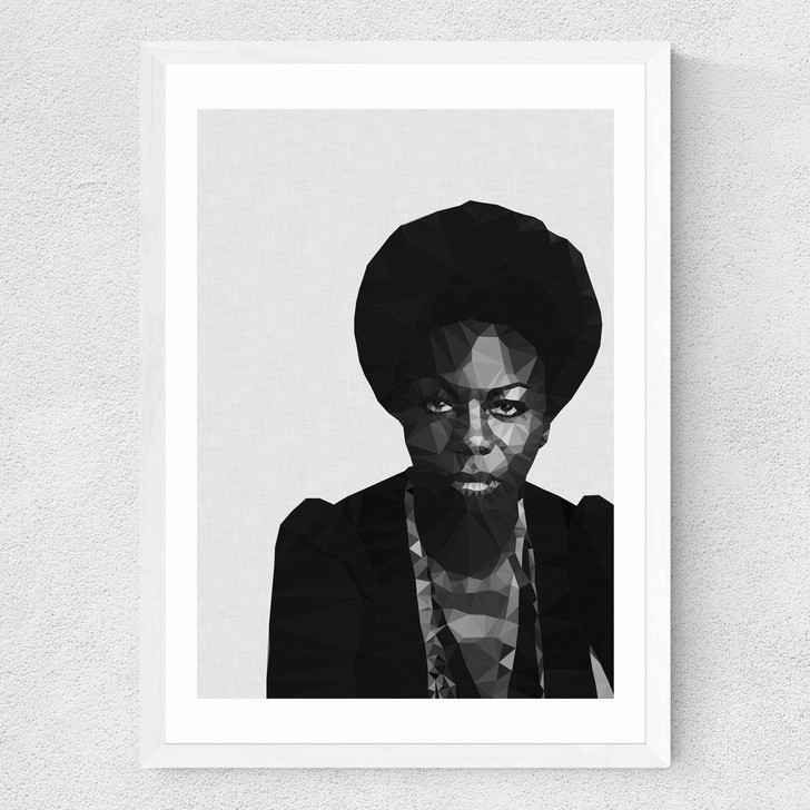 Nina Simone Medium White Frame Nina Simone Medium White Frame