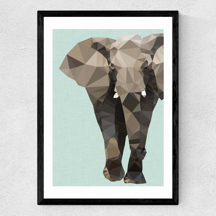 Elephant by Studio Cockatoo Medium Black Frame Elephant by Studio Cockatoo Medium Black Frame