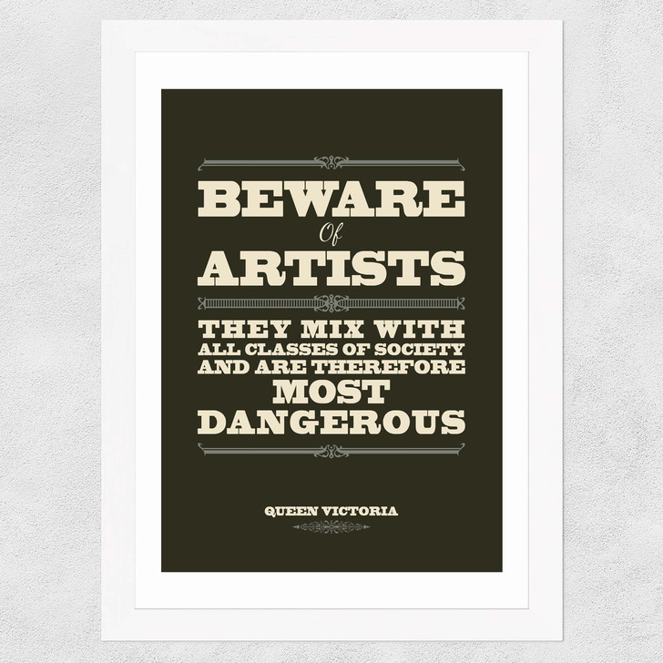 Beware Wide White Frame Beware Wide White Frame