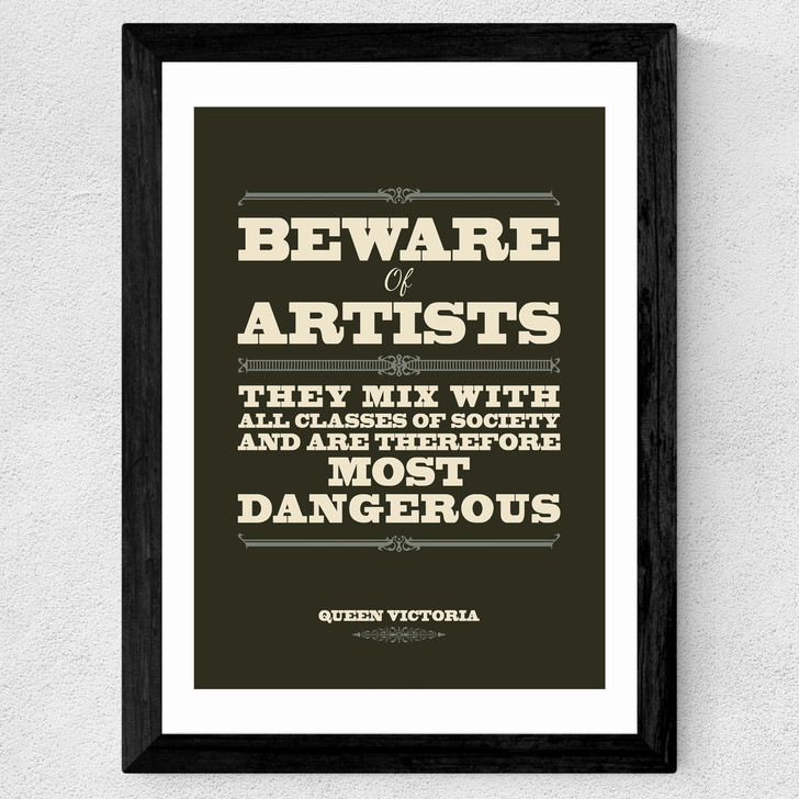 Beware Wide Black Frame