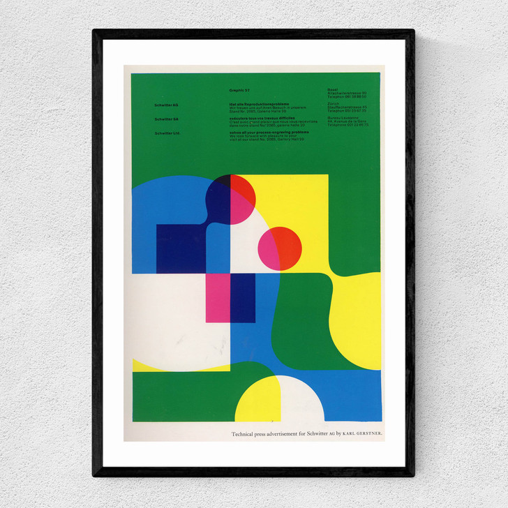 Penrose Annual 60 - Vintage Graphics Narrow Black Frame Penrose Annual 60 - Vintage Graphics Narrow Black Frame