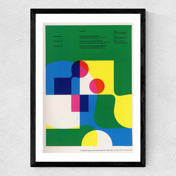 Penrose Annual 60 - Vintage Graphics Medium Black Frame Penrose Annual 60 - Vintage Graphics Medium Black Frame