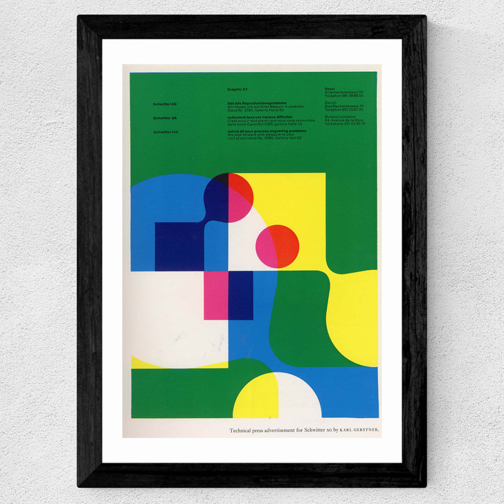 Penrose Annual 60 - Vintage Graphics Wide Black Frame Penrose Annual 60 - Vintage Graphics Wide Black Frame