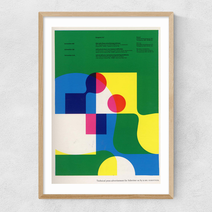 Penrose Annual 60 - Vintage Graphics Narrow Oak Frame Penrose Annual 60 - Vintage Graphics Narrow Oak Frame