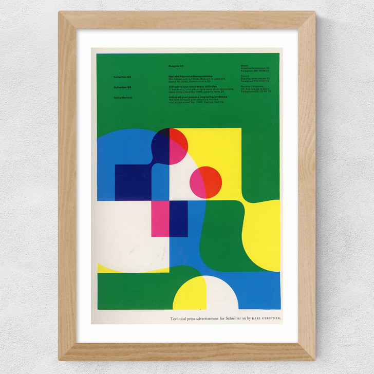 Penrose Annual 60 - Vintage Graphics Wide Oak Frame Penrose Annual 60 - Vintage Graphics Wide Oak Frame