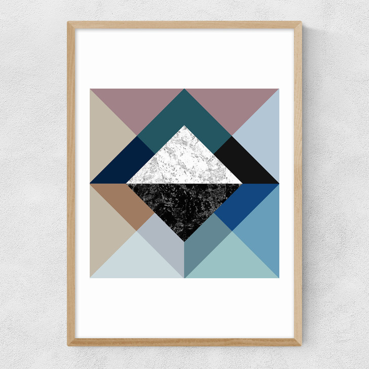 Geometric Textures 8 Narrow Oak Frame Geometric Textures 8 Narrow Oak Frame