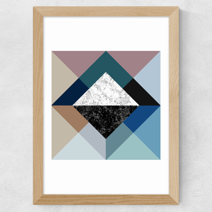 Geometric Textures 8 Wide Oak Frame Geometric Textures 8 Wide Oak Frame