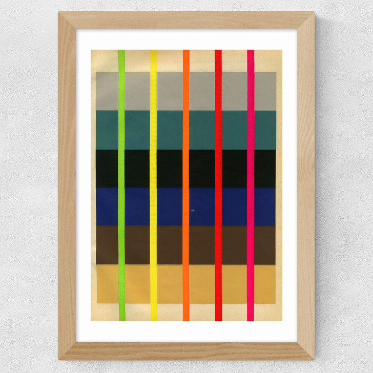 Fluoro Abstract Wide Oak Frame Fluoro Abstract Wide Oak Frame