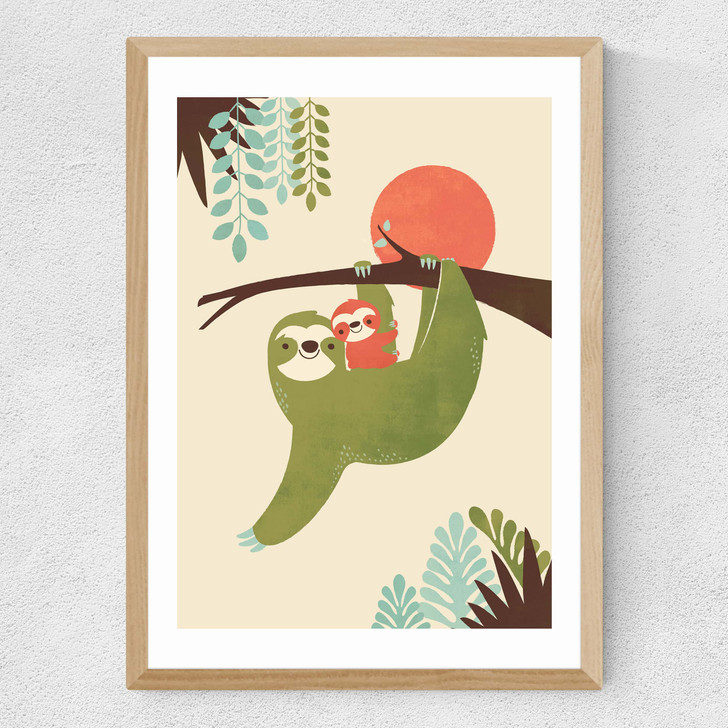 Mama Sloth Medium Oak Frame Mama Sloth Medium Oak Frame