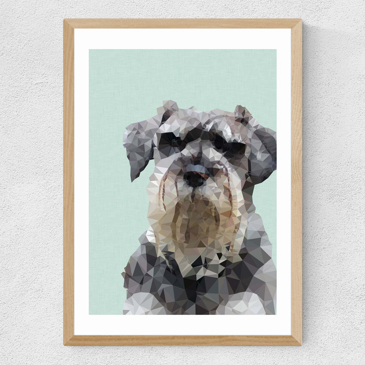 Schnauzer Medium Oak Frame Schnauzer Medium Oak Frame