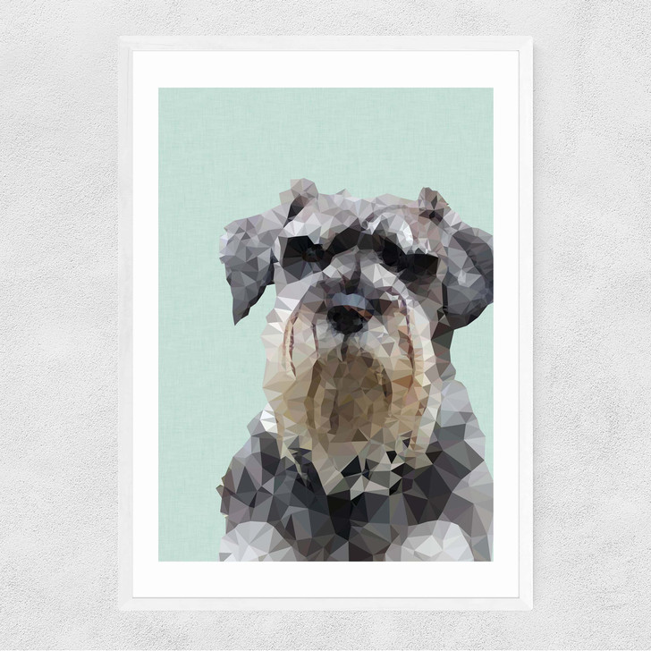 Schnauzer Narrow White Frame Schnauzer Narrow White Frame