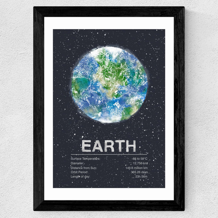 Earth by Tracie Andrews Wide Black Frame
