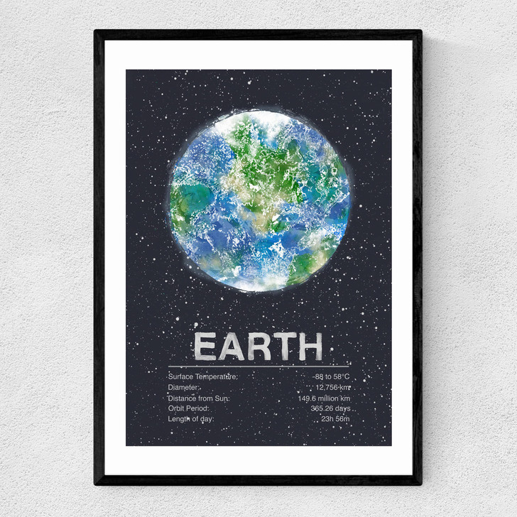 Earth by Tracie Andrews Narrow Black Frame