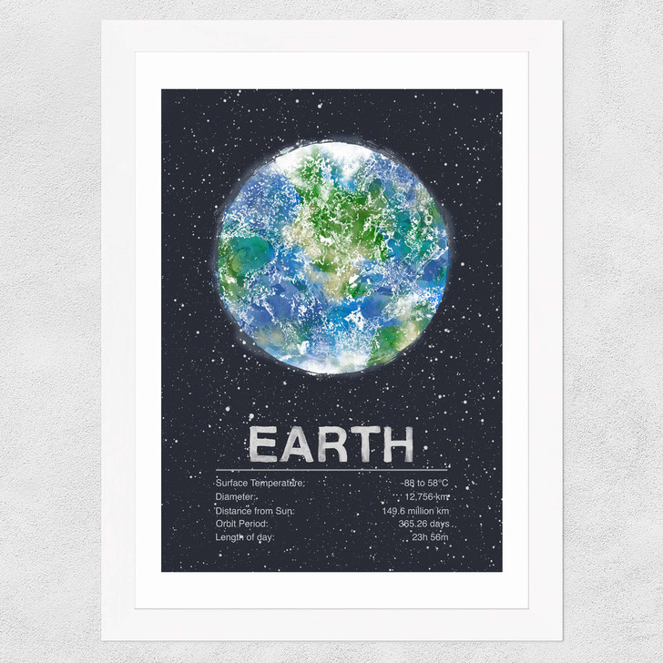 Earth by Tracie Andrews Wide White Frame