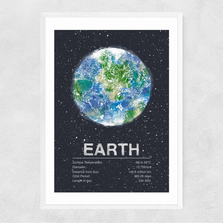 Earth by Tracie Andrews Narrow White Frame