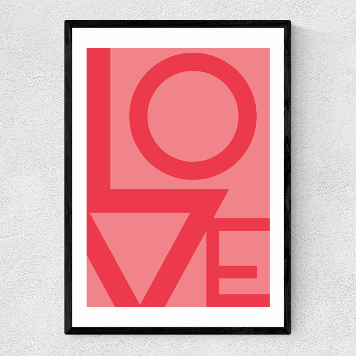 Love by Rafael Farias Narrow Black Frame