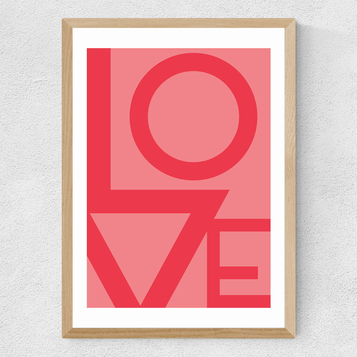 Love by Rafael Farias Medium Oak Frame