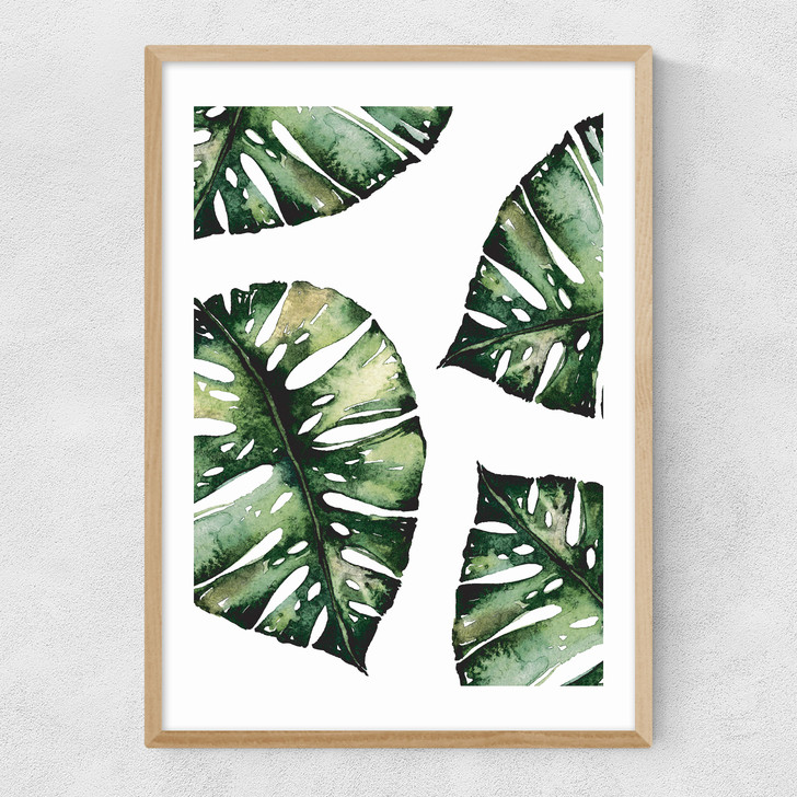 Monstera Leaf Narrow Oak Frame Monstera Leaf Narrow Oak Frame